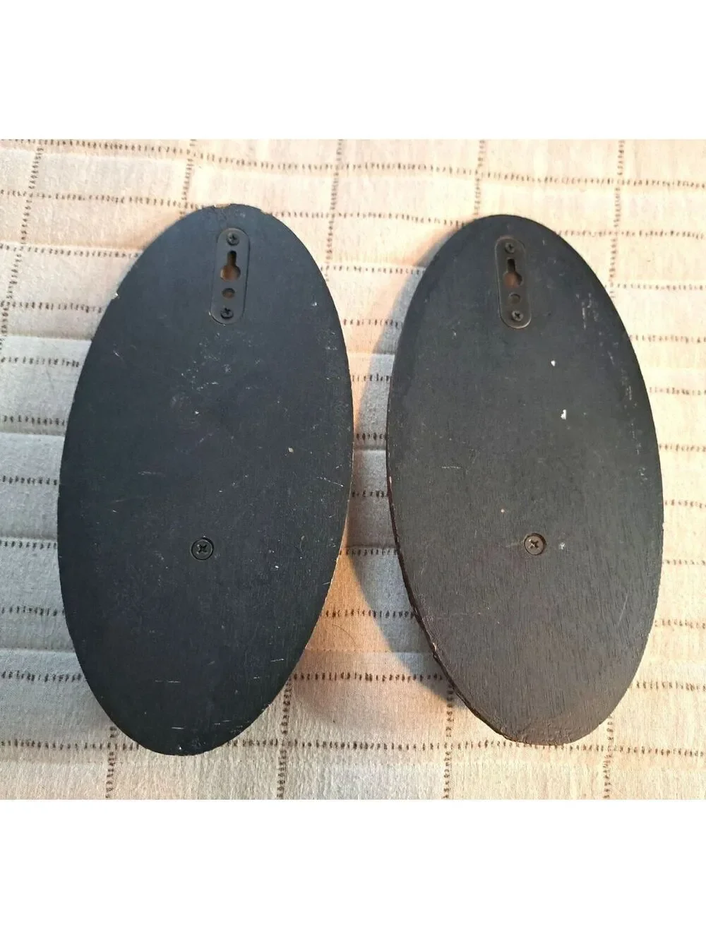 Vintage Rustic Farmhouse Decor Set of 2 Wall Hanging Coat/Hat Hooks Crystal Knob